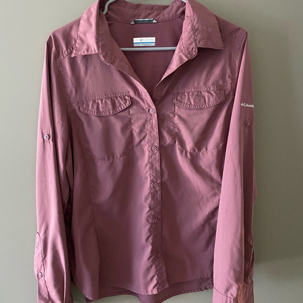 Purple hiking shirt